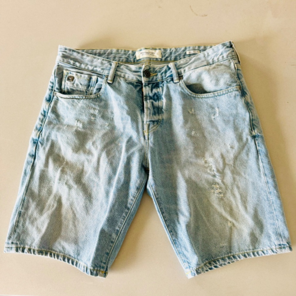 Scotch & Soda Light Blue Denim Button-Fly Shorts – Size 32 - Picture 6 of 14